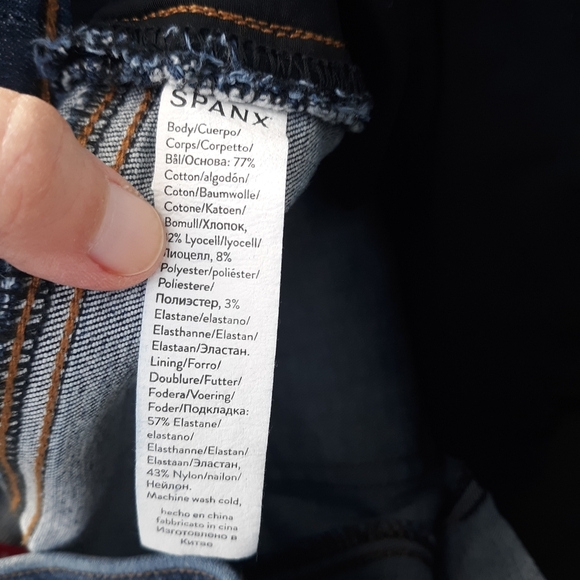 Spanx Skinny Jeans size Large Distressed Ankle - Picture 9 of 11